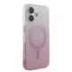 Guess dėklas iPhone 16 Plus telefonui IML Glitter Gradient MagSafe, rožinis