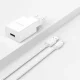 Dudao A4EU USB-A 2.1A įkroviklis su Lightning laidu, baltas