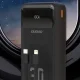 Išorinė baterija Dudao K15MAX 30000mAh PD 22.5W su integruotais laidais, juoda