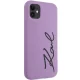 Karl Lagerfeld dėklas iPhone 11 / XR, Silicone Signature, violetinis