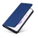 Atverčiamas dėklas Samsung Galaxy S22+ (S22 Plus) su kortelių skyriais ir stovu, mėlynas
