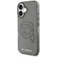 Karl Lagerfeld IML Rhinestones Karl Head dėklas iPhone 16, juodas