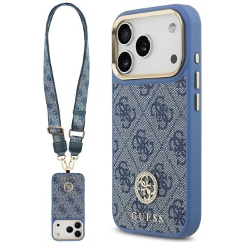 Guess 4G Strass Logo & Big Strap MagSafe dėklas iPhone 17 Pro, mėlynas