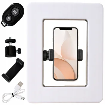 LED Ring Light with Phone Holder and Bluetooth Remote