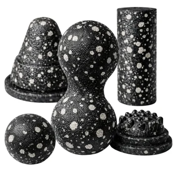 5-in-1 EPP Foam Massage Roller Set for Muscle Recovery, Black