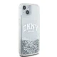 DKNY Liquid Glitter Big Logo dėklas, skirtas iPhone 15 / 14 / 13, baltas