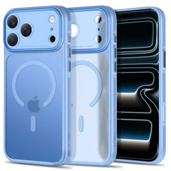 Dėklas Tech-Protect MagPrime MagSafe CC, iPhone 18 Pro Max / 17 Pro Max, šviesiai mėlynas matinis