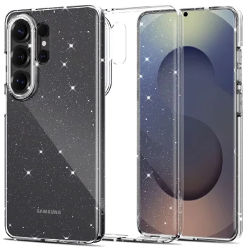 Tech-Protect FlexAir dėklas Samsung Galaxy S26 Ultra, skaidrus su blizgučiais