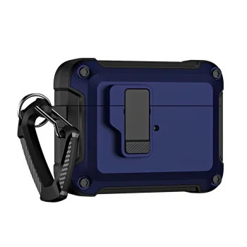 Armor Case for AirPods 4 with Carabiner, Blue