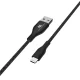 Maclean MCE845B USB į Apple 8-pin laidas 2.4A 1m, juodas
