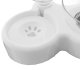 Double Pet Bowl with Water Dispenser AG684E, White