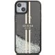 Apple iPhone 15 6.1\'\' Guess Liquid Glitter Gold Stripes Case Cover, Black