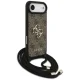 Guess dėklas iPhone Air su virvele 4G Big Logo Cord Strap Crossbody, rudas
