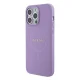 Guess Saffiano MagSafe dėklas iPhone 15 Pro telefonui, violetinis