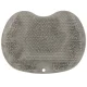 Silicone back and foot washing brush with suction cups, massage mat, grey