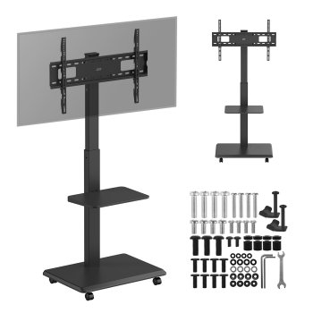 Mobilus televizoriaus stovas Ergo Office ER-304 B, 37-75", juodas