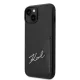 Karl Lagerfeld Signature Logo Cardslot dėklas iPhone 14 / 15 Plus, juodas