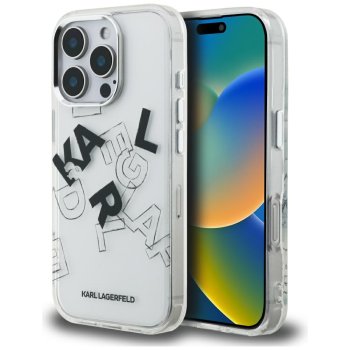 Karl Lagerfeld iPhone 16 Pro Max dėklas IML Sketched Graphic, skaidrus