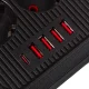 Maclean MCE389 B Power Strip, 6 Outlets, 4xUSB, 1xUSB-C, 1.5m, Black