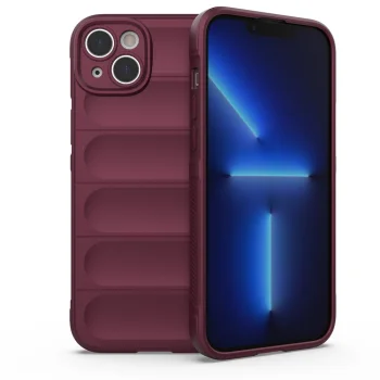 Magic Shield Case for iPhone 14 Plus, Shockproof TPU Cover, Burgundy
