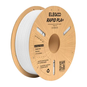 3D spausdintuvo plastikas ELEGOO Rapid PLA+ 1.75mm 1kg, baltas