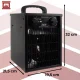 Kaminer 00026072 elektrinis šildytuvas su termostatu, 3000 W