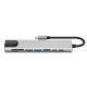 Tech-Protect HB09 „8-in-1“ USB-C šakotuvas (HDMI 4K, PD 100W, RJ45), pilkas