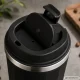 Termopuodelis su siurbtuku ir apsauga nuo išsiliejimo, 380 ml, juodas
