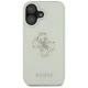 Guess Grained Big 4G Logo Small Classic Logo dėklas, skirtas iPhone 16, žalias
