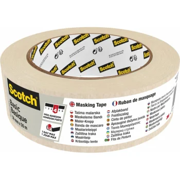 Scotch Masking Tape Basic dažymo juosta 2010/36, 36 mm x 50 m, smėlinė