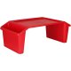 Portable Laptop Table with Organizer, Red