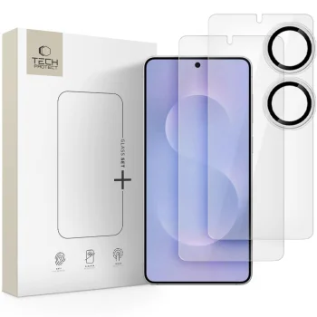 Apsauginių stiklų rinkinys Tech-Protect Glass Set+ Samsung Galaxy S25 Edge, skaidrus