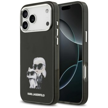 Karl Lagerfeld IML Aquarelle Karl & Choupette & Logo MagSafe Phone Case Cover iPhone 17 Pro Max - Black