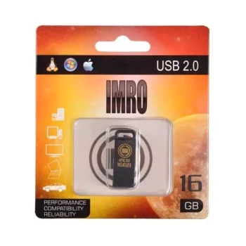 USB atmintinė Imro 16GB USB 2.0, juoda