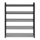 Modernhome metalinė batų lentyna XJ53K, 5 lentynos, juoda