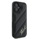 Apple iPhone 16 6.1\" Karl Lagerfeld Quilted Signature Case Cover, Black
