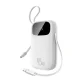 Išorinė baterija Baseus EnerFill FC31 20000mAh 45W su laidais, balta