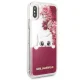 Karl Lagerfeld Liquid Glitter dėklas telefonui iPhone X, rožinis