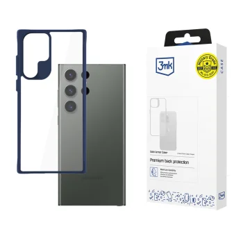 Apsauginis dėklas 3Mk Satin Armor Case+ Samsung Galaxy S24 Ultra, mėlynas / skaidrus