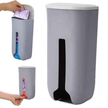 Wall-Mounted Plastic Bag Holder, Kitchen Storage Organizer​