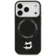 Karl Lagerfeld iPhone 17 Pro dėklas Choupette Pin MagSafe, juodas