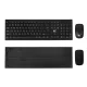 Belaidės klaviatūros ir pelės rinkinys NanoRS RS580, 2.4 GHz, 1200 DPI, juodas