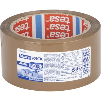 Pakavimo juosta Tesa tesapack Strong 66 m x 50 mm, ruda (57168)