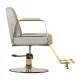 Gabbiano Acri Hairdressing Chair Beige with Gold Base