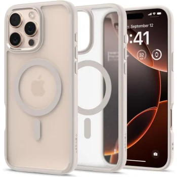 Spigen Ultra Hybrid Mag dėklas, skirtas iPhone 16 Pro Max, Frost Titanium
