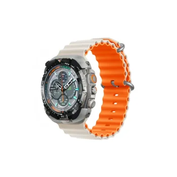 Devia Deluxe Sport6 dirželis Apple Watch 38/40/41/42mm, šviesiai pilkas / oranžinis