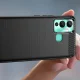 Dėklas Infinix Hot 12 Play NFC / Hot 12 Play Carbon Case, juodas