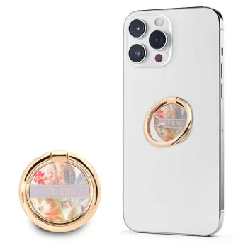 Guess Flower Collection Ring Stand Phone Holder, Purple