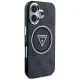 Guess IML Metal Glitter 4G MagSafe dėklas iPhone 16 telefonui, juodas