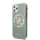Guess dėklas iPhone 11 Pro GUHCN58PCUGLKA Glitter 4G Circle, chaki